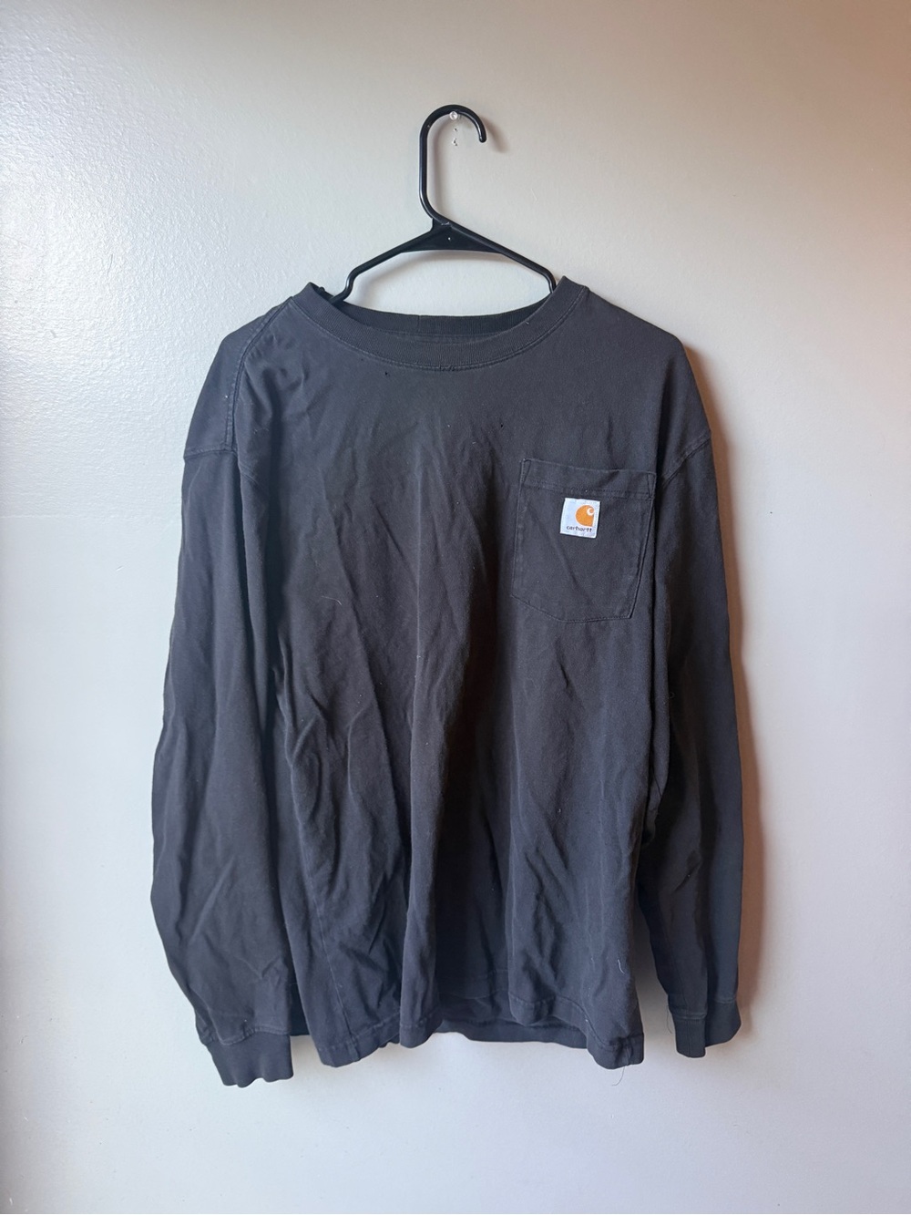 Carhartt Original Fit Long Sleeve Pocket T-Shirt Black Men’s M